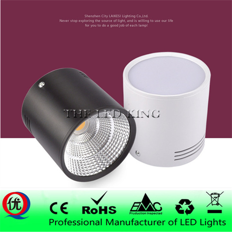 LED 표면 장착 다운라이트 cob 조광 가능 5W 7W 9W 12W 15W 18W 방수 따뜻한 흰색 차가운 흰색 LED 램프 스포트 라이트 AC220V 230V